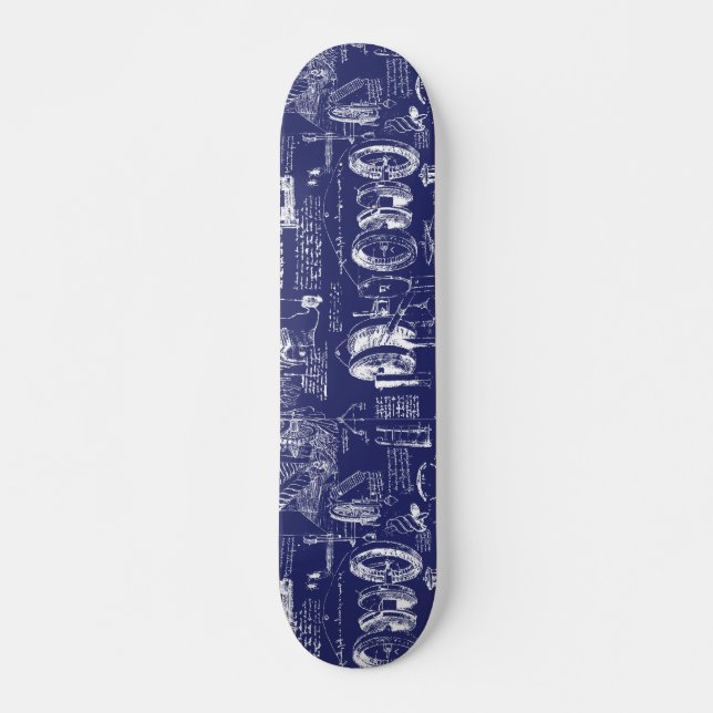 Das Vinci ritningar // Mini Skateboard Bräda 18,7 Cm (Framsida)