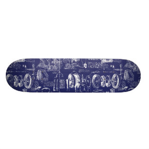 Das Vinci ritningar // Mini Skateboard Bräda 18,7 Cm