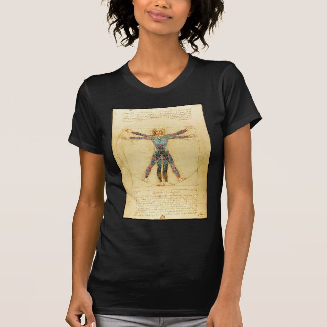 Das Vinci Vitruvian man med tatueringar Tröja (Framsida)