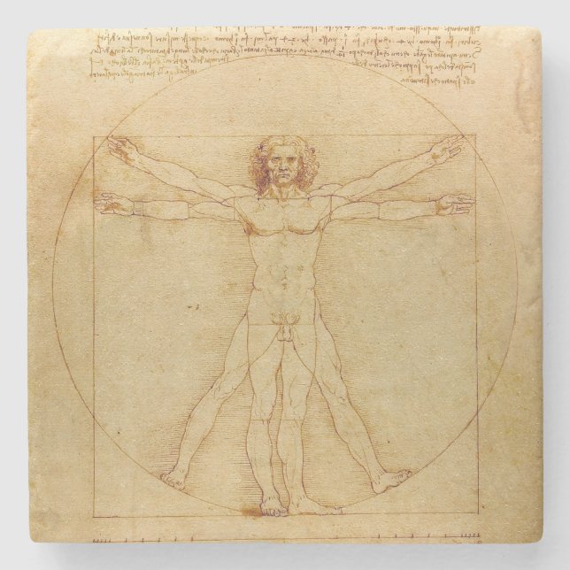 Das Vinci Vitruvian man Stenunderlägg (Framsidan)