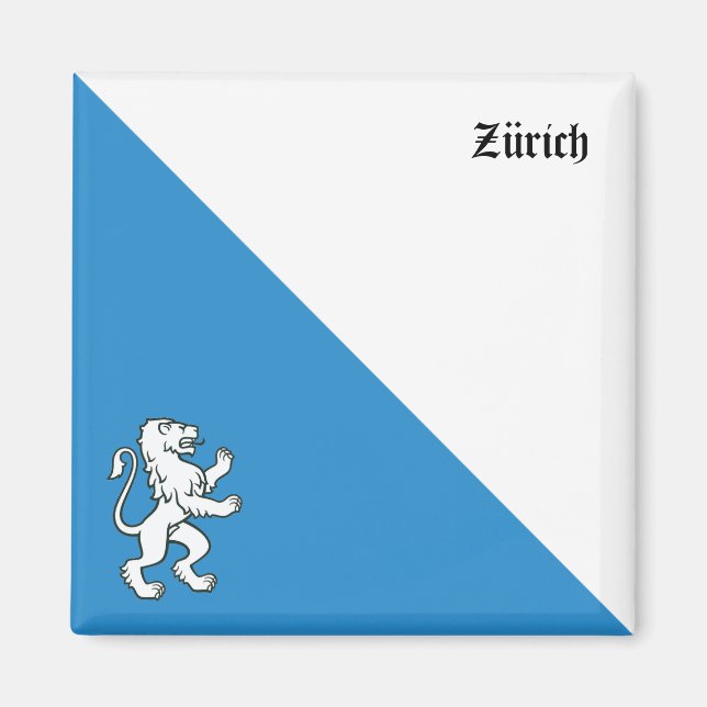 Das Wappen vom Kanton Zürich Magnet (Framsidan)