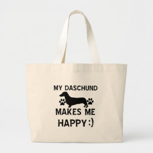 Daschund hund design jumbo tygkasse