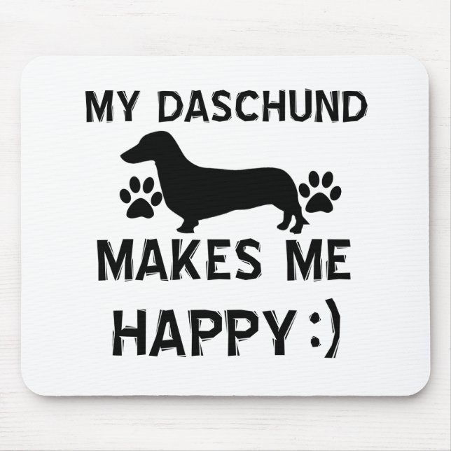 Daschund hund design musmatta (Framsidan)