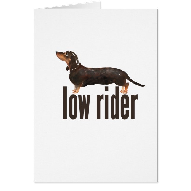 Daschund korvhund hälsningskort (Framsidan)