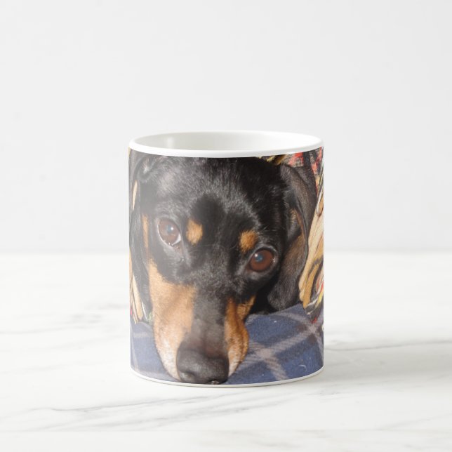 Daschund Weener hundansikte Kaffemugg (Center)