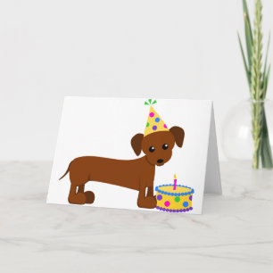 DaschundBDay Kort