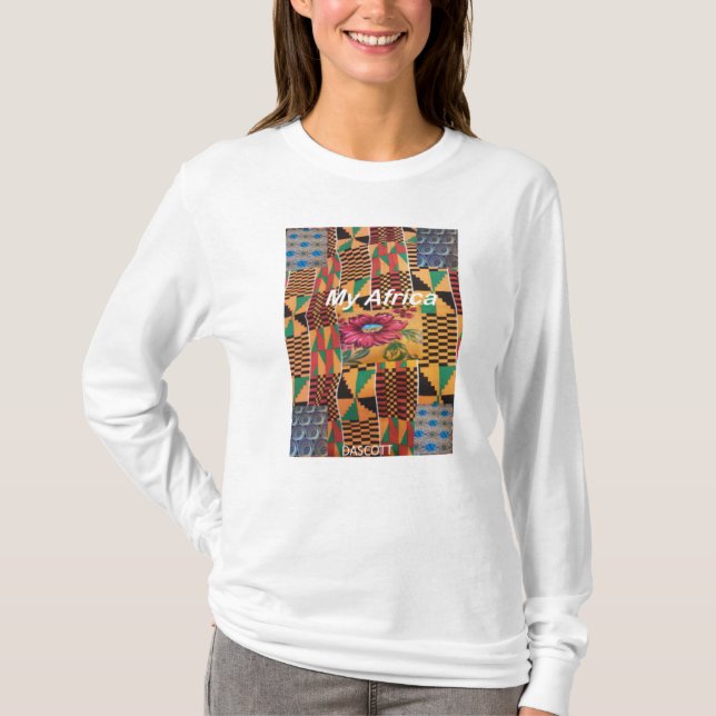 DASCOTT Min Afrika vit långärmad T-shirt (Framsida)