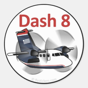 Dash 8 (USAir Express Livery) Runt Klistermärke