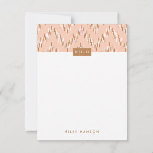 Dash Boho Ikat Zig Zag Stationery - Orange