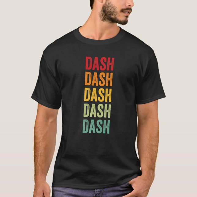 Dash Crypto Rainbow Text T Shirt (Framsida)