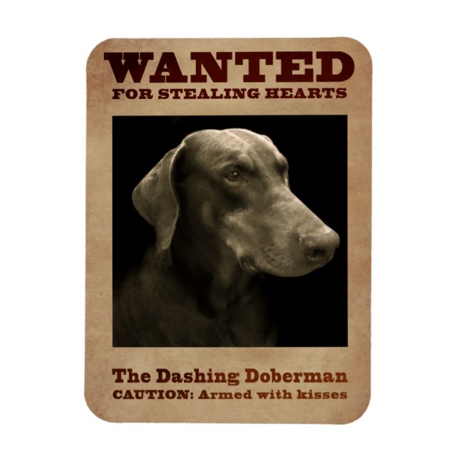 Dash Doberman Magnet (Vertikal)