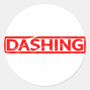 Dash Frimärke Runt Klistermärke