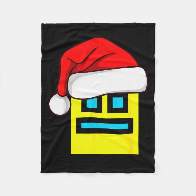 Dash Geometry Repeat Christmas Santa Hat Game Vide Fleecefilt (Framsidan)