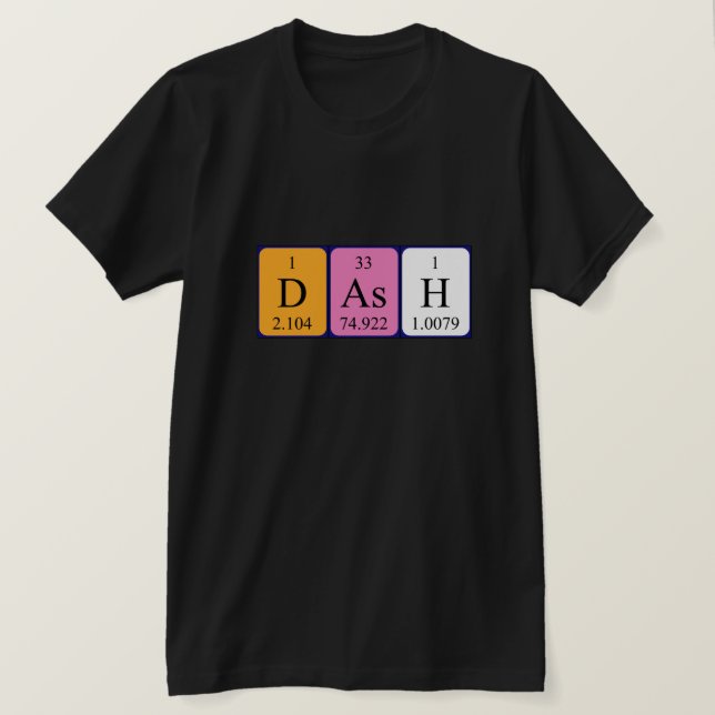 Dash Periodisk skjorta bord namn T-shirt (Design framsida)