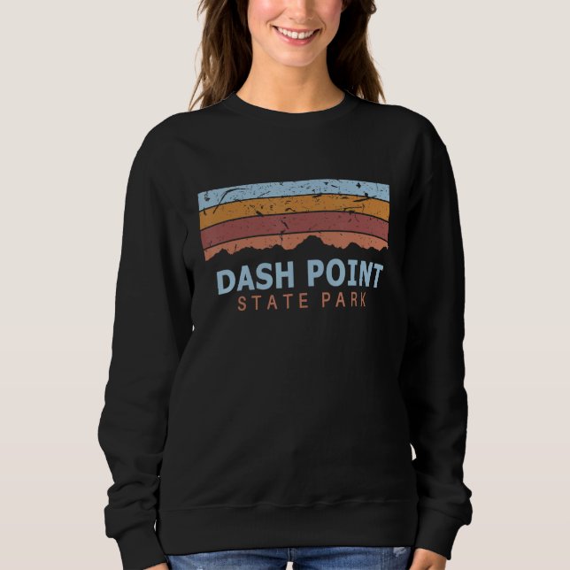 Dash Point State Park Washington Retro Cool T Shirt (Framsida)