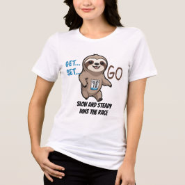 Dash Sloth Art - En långsam och stadig Tävling T Shirt