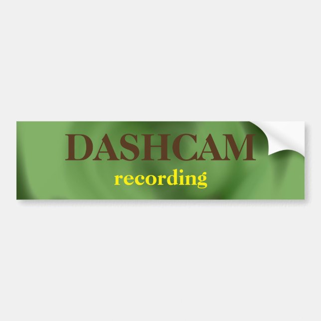 Dashcam Bumper Sticker Bildekal (Framsidan)