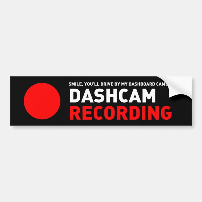 Dashcam inspelning bildekal (Framsidan)