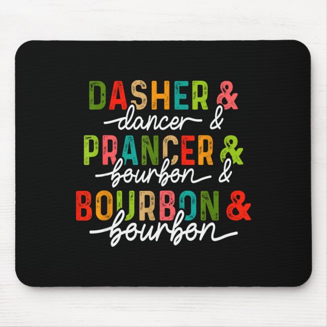Dasher Dancer Prancer &amp; Bourbon julfirande Musmatta (Framsidan)