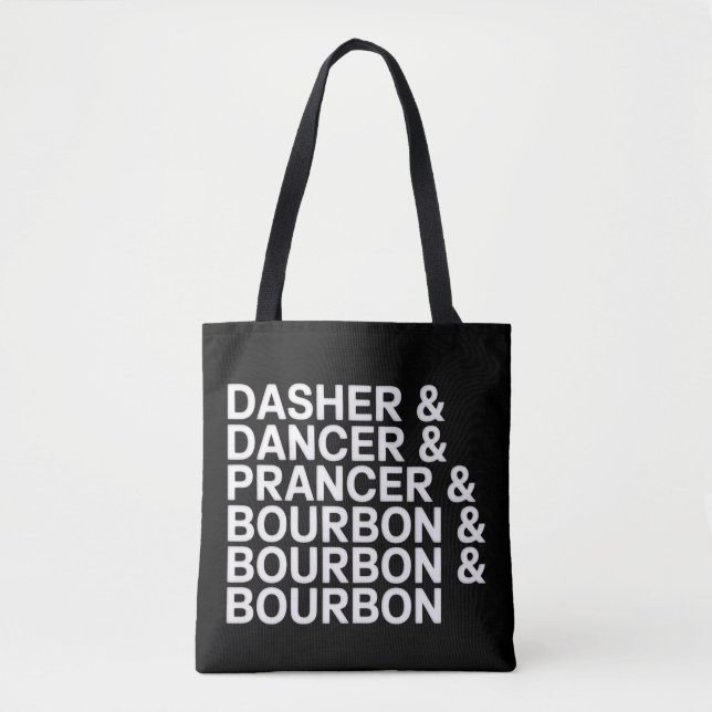 Dasher Dancer Prancer & Bourbon jul högtid  Tygkasse (Framsida)