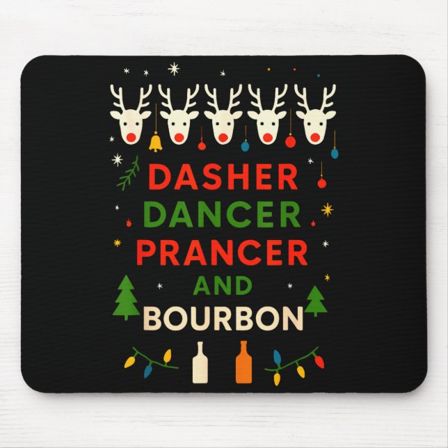 Dasher Dancer Prancer Bourbon jul Rolig Holi Musmatta (Framsidan)