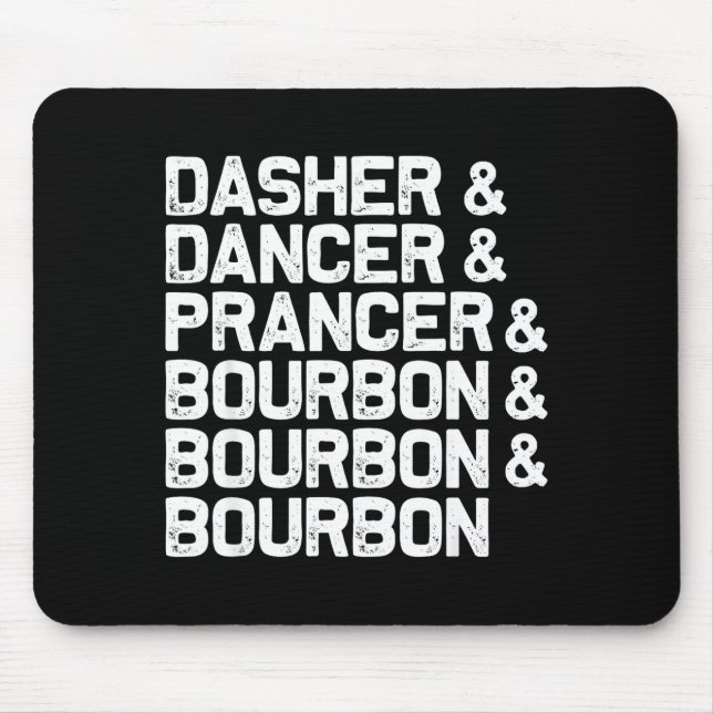 Dasher Dancer Prancer Bourbon Roliga julen Tomte Musmatta (Framsidan)