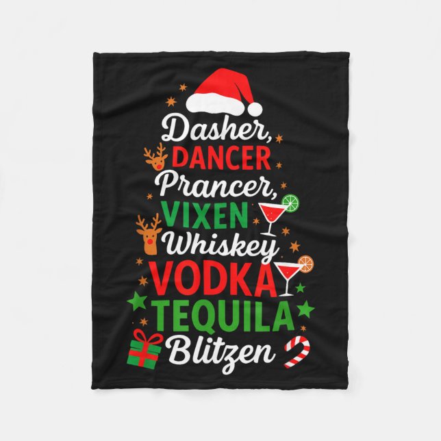 Dasher Dancer Prancer Vixen Moscato Vodka Tequila  Fleecefilt (Framsidan)