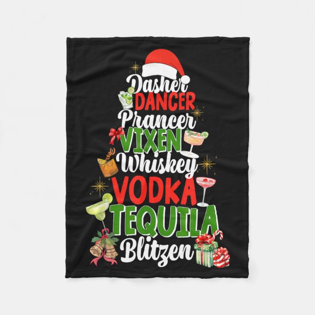 Dasher Dancer Prancer Vixen Moscato Vodka Tequila  Fleecefilt (Framsidan)