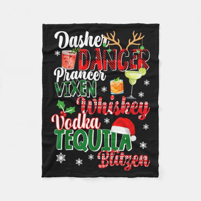 Dasher Dancer Prancer Vixen Moscato Vodka Tequila  Fleecefilt (Framsidan)