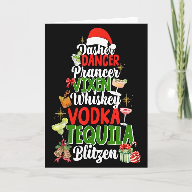 Dasher Dancer Prancer Vixen Moscato Vodka Tequila  Kort (Framsida)