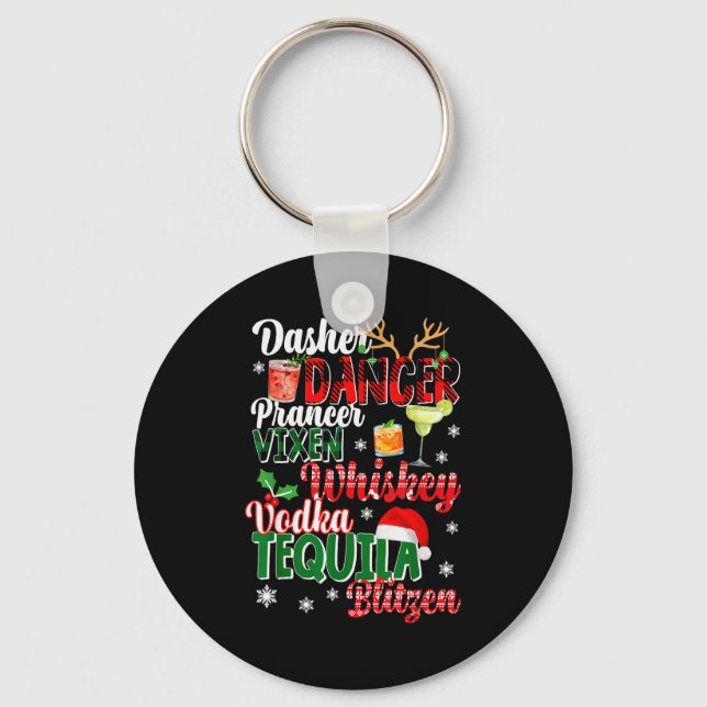Dasher Dancer Prancer Vixen Moscato Vodka Tequila  Nyckelring (Framsida)
