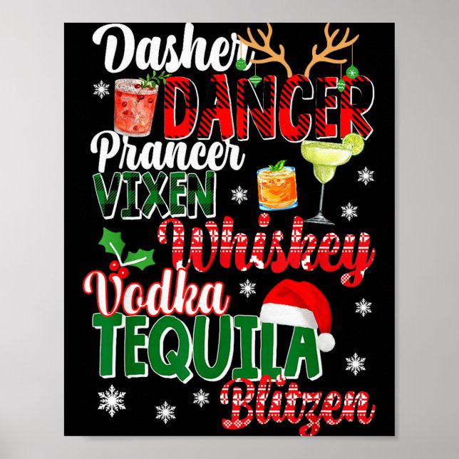 Dasher Dancer Prancer Vixen Moscato Vodka Tequila  Poster (Framsidan)