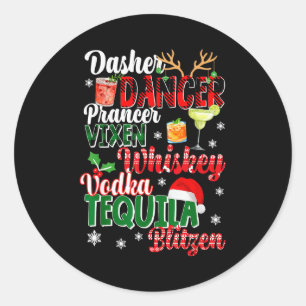 Dasher Dancer Prancer Vixen Moscato Vodka Tequila Runt Klistermärke