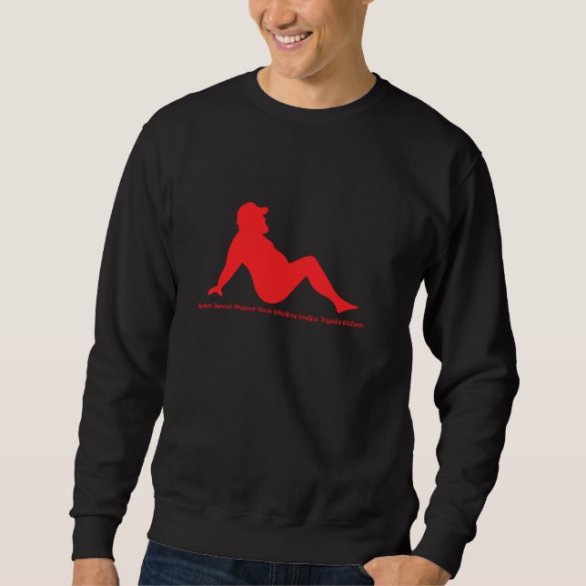 Dasher Dancer Prancer Vixen Whiskey Vodka Tequila Lång Ärmad Tröja (Framsida)