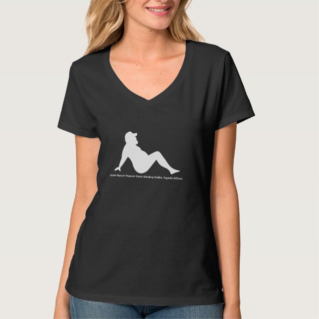Dasher Dancer Prancer Vixen Whiskey Vodka Tequila T Shirt (Framsida)