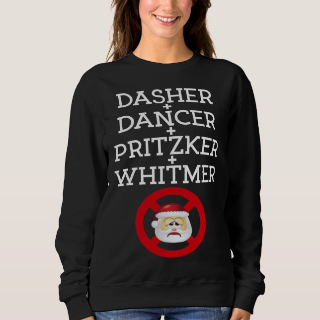 Dasher Dancer Pritzker & Whitmer Christmas  Politi T Shirt (Framsida)