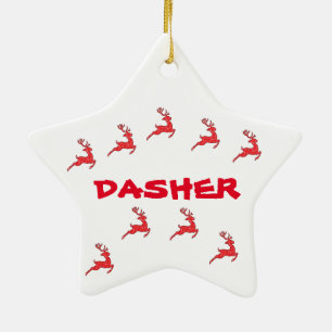 DASHER-ORNAMENT (REINDEERS) JULGRANSPRYDNAD KERAMIK