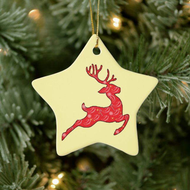 DASHER-ORNATION I Färg Julgransprydnad Keramik (Träd)