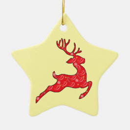 DASHER-ORNATION I Färg Julgransprydnad Keramik