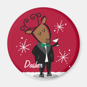 Dasher Reindeer Anpassningsbar Magnet