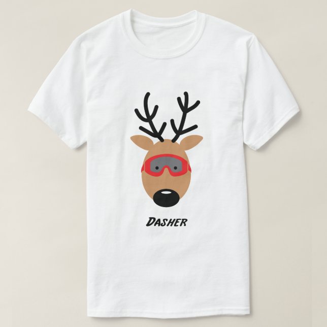 Dasher Reindeer T Shirt (Design framsida)