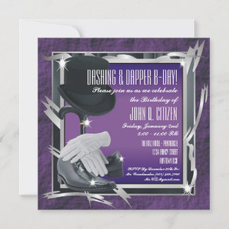 Dashing Custom 5,25 x 5,25 inbjudningar - Lila