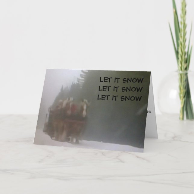 DASHING GENOM SNÖ HELGKORT (Framsida)