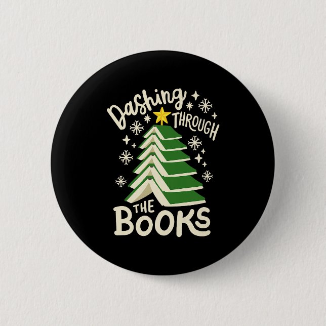 Dashing Through The Books Christmas Book Lovers Me Knapp (Framsida)