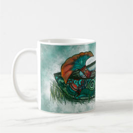 dåsig flicka kaffemugg