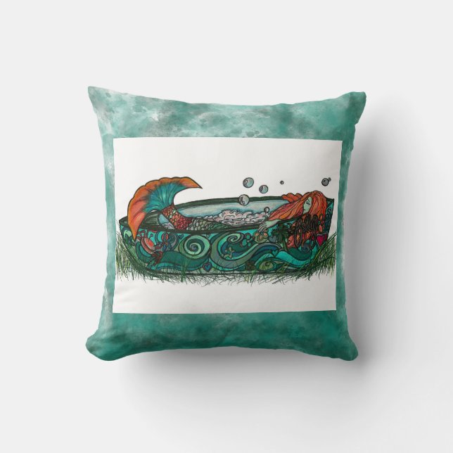 dåsig flicka kudde (Framsida)