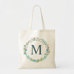 Dåsighet i den vita Blommigten Monogram Tygkasse