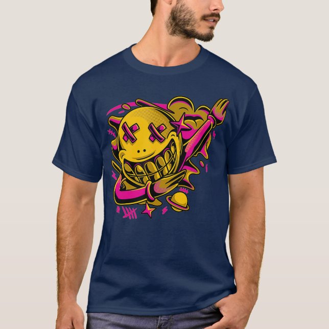 DAT DAB Smiling DJ Apparel T Shirt (Framsida)