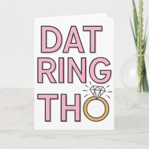 Dat Ring Tho Roligt Bröllop Förlovning Äktenskap Kort
