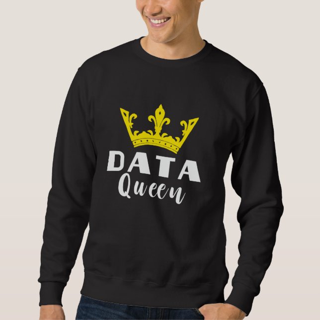 Data Analyst Data Queen Software Ingenjör Data Cro Lång Ärmad Tröja (Framsida)